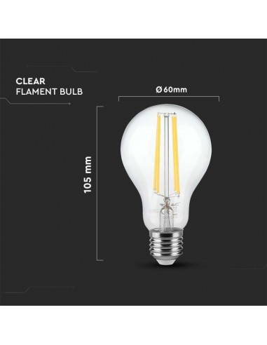 217458-Lampadina LED E  LM/W A Filamento -3