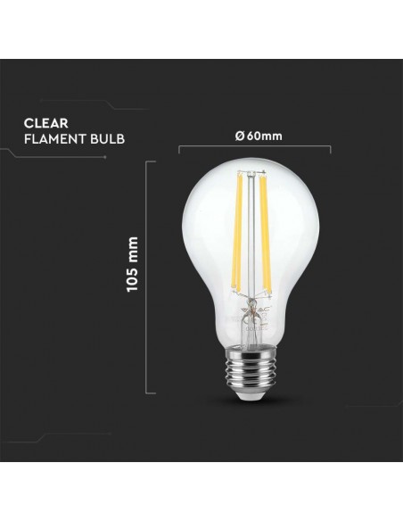 217458-Lampadina LED E  LM/W A Filamento -3