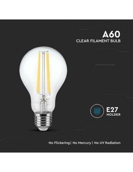 217458-Lampadina LED E  LM/W A Filamento -7