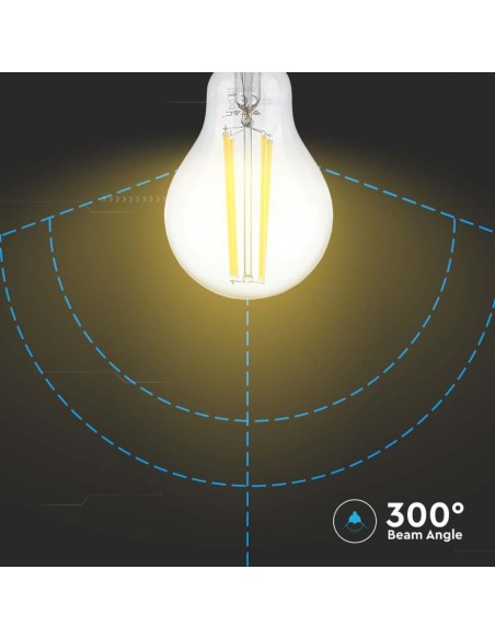 Lampadina LED E27 12W 125LM/W A60 Filamento 3000K
