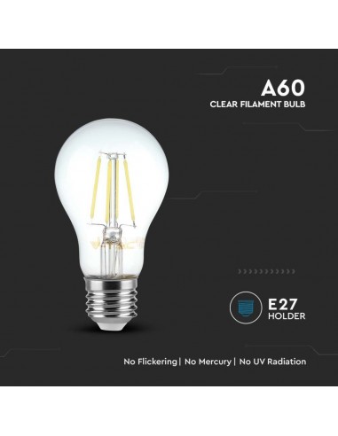 217459-Lampadina LED E  LM/W A Filamento -7