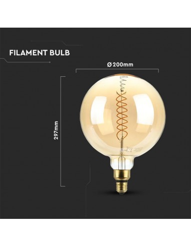 217462-Lampadina LED E  G Filamento  Dimmerabile-3