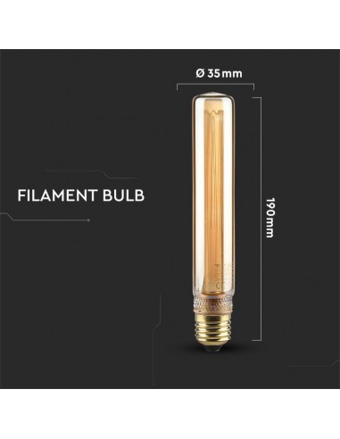 217473-Lampadina LED E  T Candela Filamento Ambrato Art -3