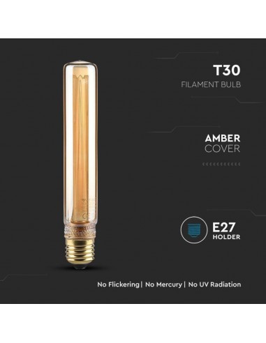 217473-Lampadina LED E  T Candela Filamento Ambrato Art -5