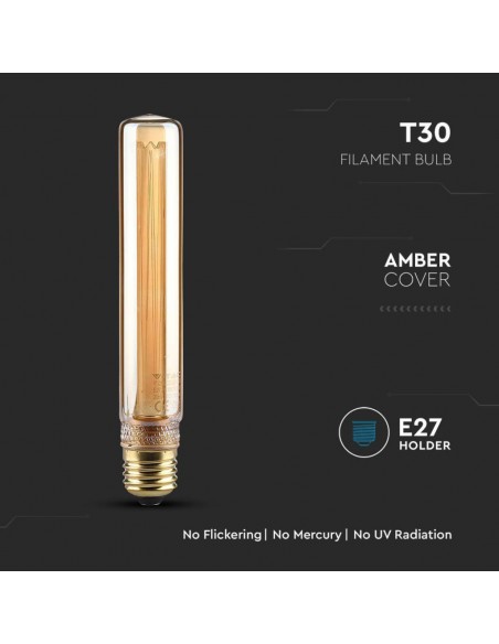 217473-Lampadina LED E  T Candela Filamento Ambrato Art -5