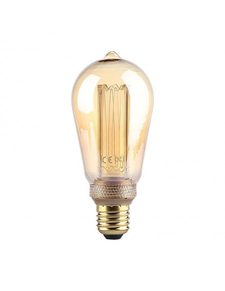 217474-Lampadina LED E  ST Candela Filamento Ambrato Art -1