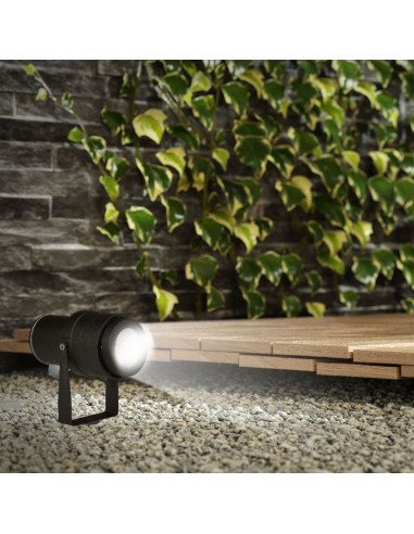217544-Faretto LED da Giardino  con Picchetto Colore Nero  -4