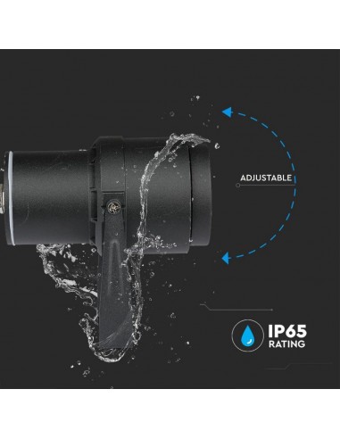 217544-Faretto LED da Giardino  con Picchetto Colore Nero  -7