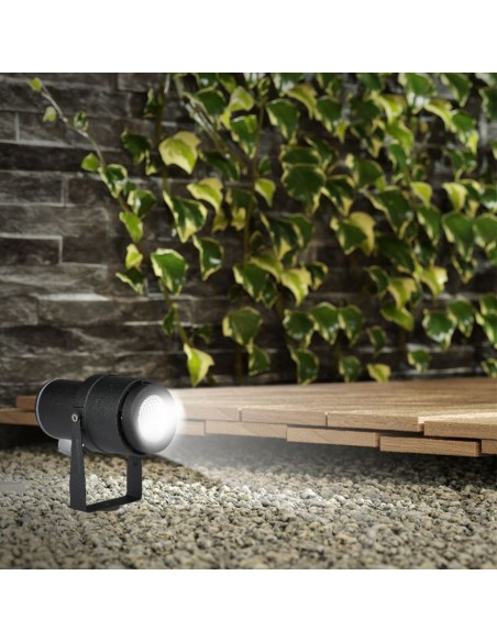 217545-Faretto LED da Giardino  con Picchetto Colore Nero  -5