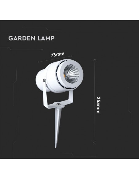 217547-Faretto LED da Giardino  con Picchetto Colore Bianco  -2