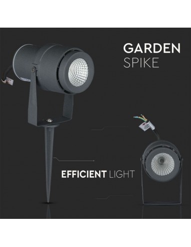 217551-Faretto LED da Giardino  con Picchetto Colore Grigio  -6