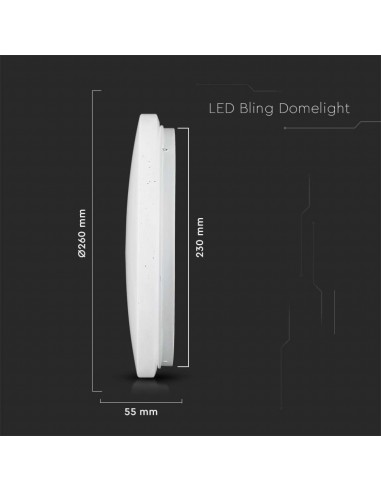 217602-Plafoniera LED Rotonda  con Interruttore Cambia Colore CCT in Effetto Stellato d mm h mm-3
