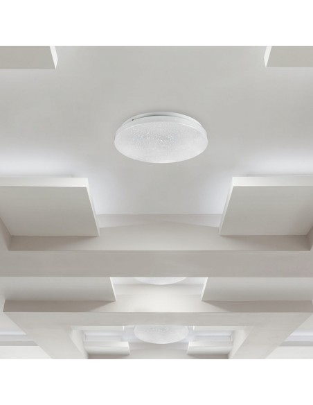 217602-Plafoniera LED Rotonda  con Interruttore Cambia Colore CCT in Effetto Stellato d mm h mm-5