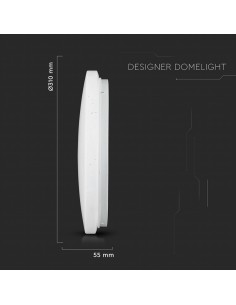 217604-Plafoniera LED Rotonda  con Interruttore Cambia Colore CCT in Effetto Stellato d mm h mm-1 2