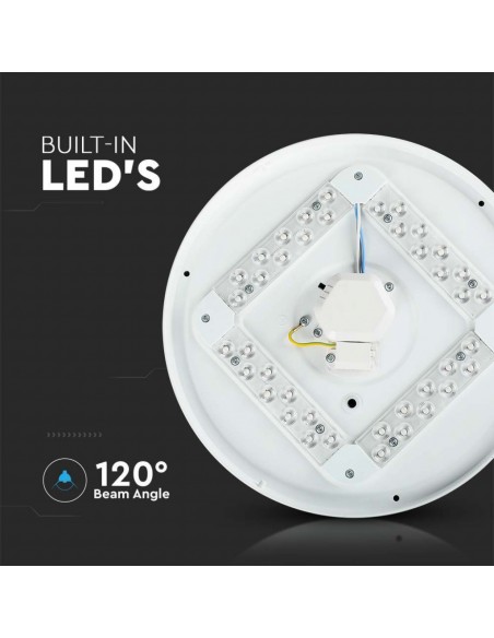 217604-Plafoniera LED Rotonda  con Interruttore Cambia Colore CCT in Effetto Stellato d mm h mm-7