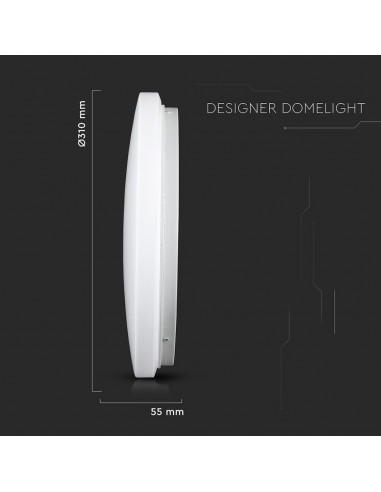 217605-Plafoniera LED Rotonda  con Interruttore Cambia Colore  in  Satinata d mm h mm-3