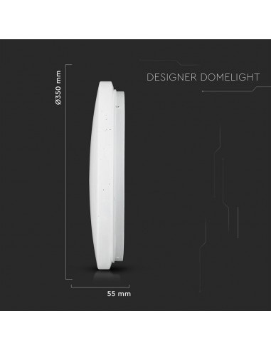 217606-Plafoniera LED Rotonda  con Interruttore Cambia Colore CCT in Effetto Stellato d mm h mm-3