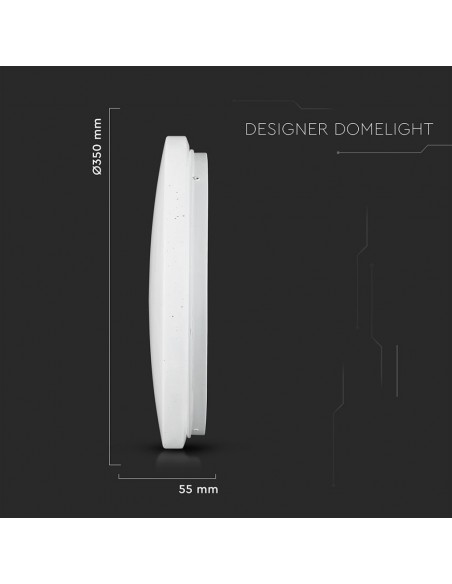 217606-Plafoniera LED Rotonda  con Interruttore Cambia Colore CCT in Effetto Stellato d mm h mm-3