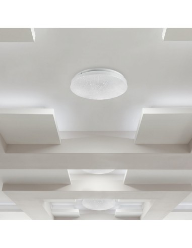 217608-Plafoniera LED Rotonda  con Interruttore Cambia Colore CCT in Effetto Stellato d mm h mm-4