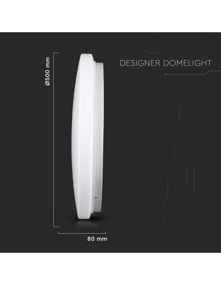 217609-Plafoniera LED Rotonda  con Interruttore Cambia Colore  in  Satinata d mm h mm-3