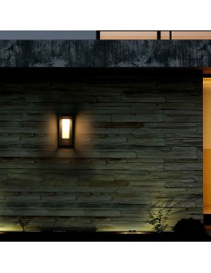 21784-Lampada Solare LED Chip Samsung da Muro Esterno  Rettangolare Sensore di Movimento Crepuscolare e Modalità di Luminosità C 2