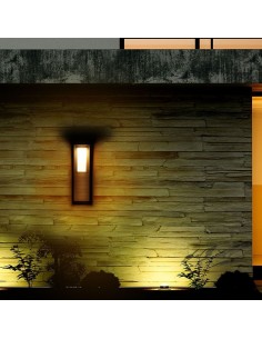 21785-Lampada Solare LED Chip Samsung da Muro Esterno  Rettangolare Sensore di Movimento Crepuscolare e Modalità di Luminosità C 2