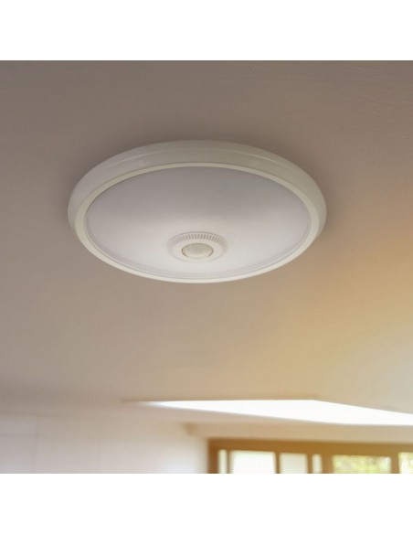 21809-Plafoniera LED Chip Samsung Rotonda  con Sensore PIR Colore Bianco -5