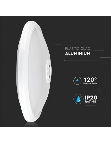 Plafoniera LED Chip Samsung Rotonda 12W con Sensore PIR Colore Bianco 6400K