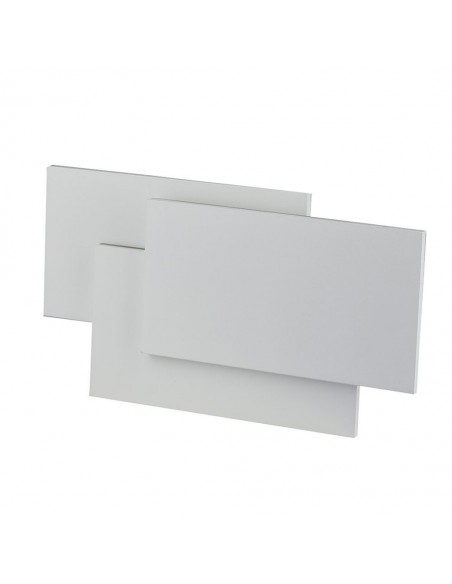 218202-Lampada LED da Muro Rettangolare con Forme Sovrapposte  Colore Bianco -1
