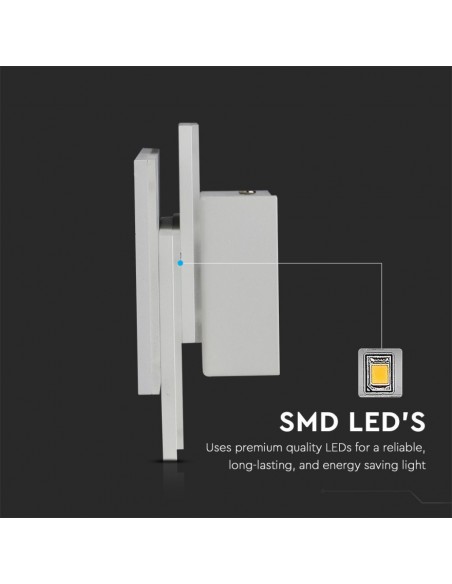 Lampada LED da Muro Rettangolare con Forme Sovrapposte 12W Bianco 3000K