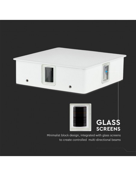 218209-Lampada LED da Muro Quadrato  LM/W Colore Bianco  -7