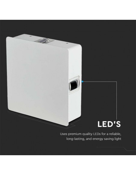 218210-Lampada LED da Muro Quadrato  LM/W Colore Bianco  -6