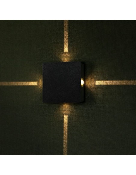 218211-Lampada LED da Muro Quadrato  LM/W Colore Nero  -3