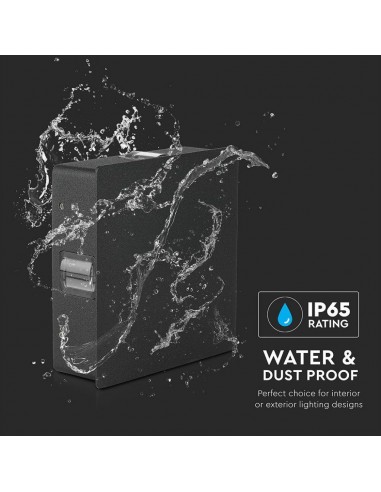 218211-Lampada LED da Muro Quadrato  LM/W Colore Nero  -7