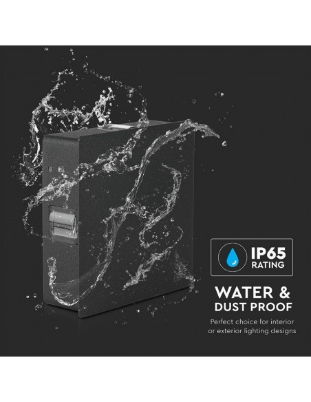 218211-Lampada LED da Muro Quadrato  LM/W Colore Nero  -7