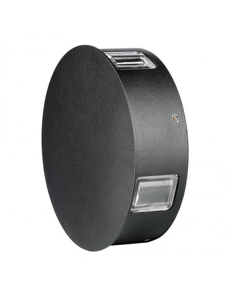 218215-Lampada LED da Muro Rotondo  LM/W Colore Nero  -1