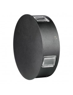 218215-Lampada LED da Muro Rotondo  LM/W Colore Nero  -1 2