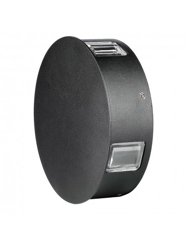 218215-Lampada LED da Muro Rotondo  LM/W Colore Nero  -2