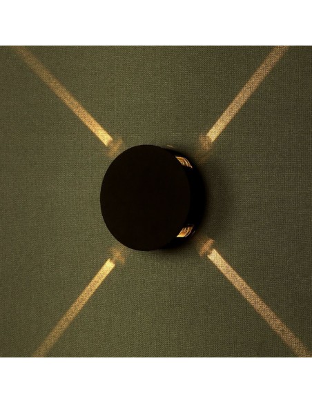 218215-Lampada LED da Muro Rotondo  LM/W Colore Nero  -5