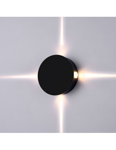 218215-Lampada LED da Muro Rotondo  LM/W Colore Nero  -7
