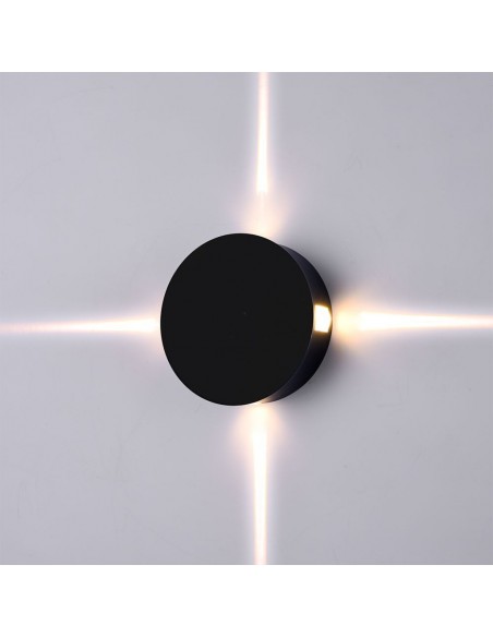 218215-Lampada LED da Muro Rotondo  LM/W Colore Nero  -7