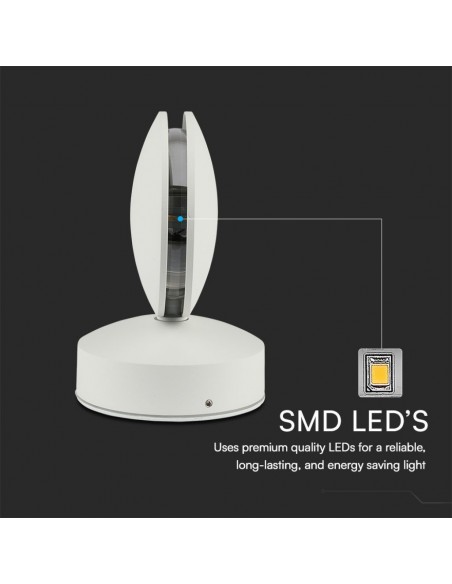 218217-Lampada LED da Muro Arrotondata  LM/W Fascio Luminoso a  Colore Bianco  -5