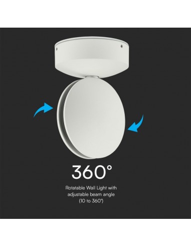 218217-Lampada LED da Muro Arrotondata  LM/W Fascio Luminoso a  Colore Bianco  -7