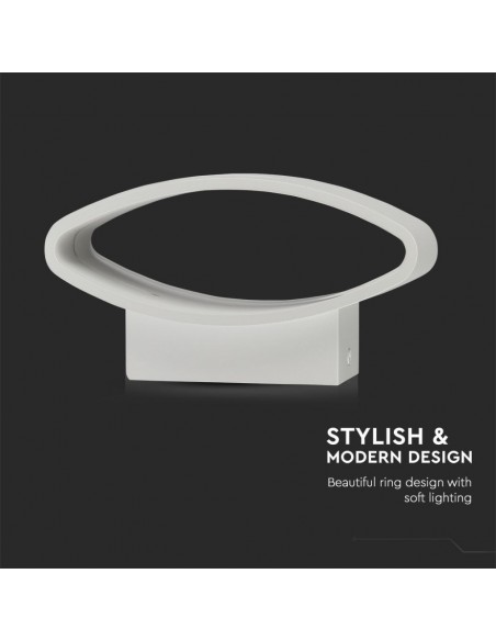 218232-Lampada LED da Muro Arrotondata  LM/W Colore Bianco  IP-7