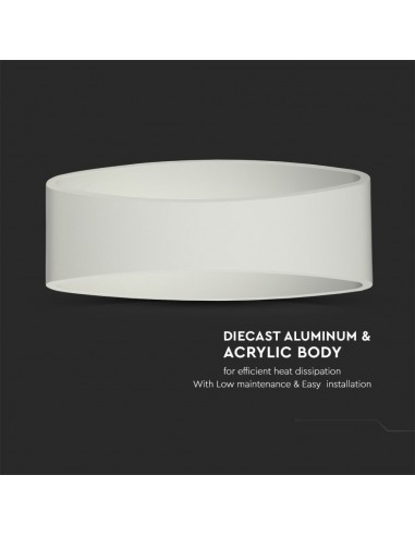 Lampada LED da Muro Arrotondata 5W...