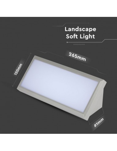 218234-Lampada LED da Muro Angolare  Colore Grigio  -3