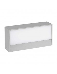 218239-Lampada LED da Muro Rettangolare  Doppio Fascio Luminoso Colore Grigio  -1