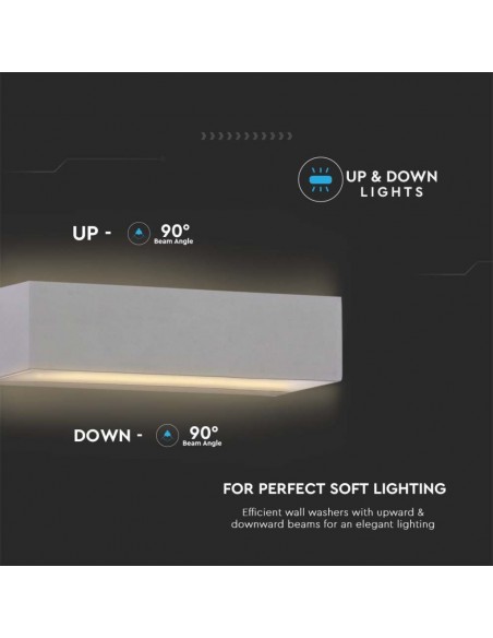 Lampada LED da Muro Rettangolare 9W Doppio Fascio Luminoso Grigio 4000K IP65