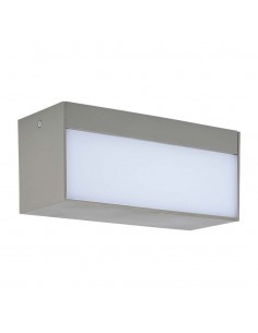218244-Lampada LED da Muro Rettangolare  Doppio Fascio Luminoso Colore Grigio  -1