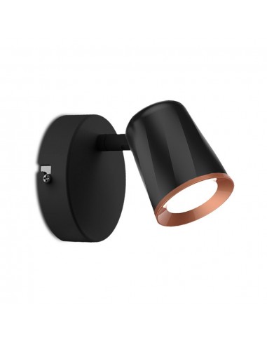 218251-Faretto LED da Muro  con Testa Orientabile Colore Nero  IP-6 218251-Faretto LED da Muro  con Testa Orientabile Colore Nero  IP-6